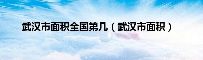 武漢市面積全國第幾（武漢市面積）