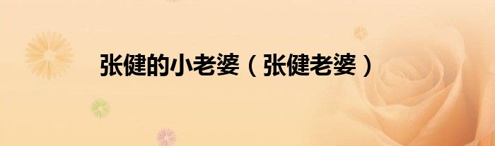 張健的小老婆（張健老婆）