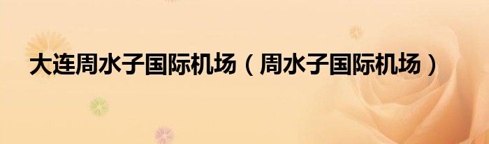 大連周水子國際機(jī)場（周水子國際機(jī)場）