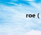 roe（說一說roe的簡介）