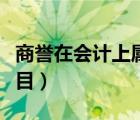 商譽在會計上屬于什么（商譽屬于什么會計科目）