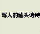 罵人的藏頭詩(shī)詩(shī)句（罵人不帶臟字的藏頭詩(shī)）