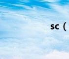 sc（說一說sc的簡介）