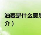 油麥是什么意思（說一說油麥是什么意思的簡介）