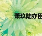 蕭玖陸亦臣 歐陽小休 小說（蕭玖）