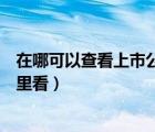 在哪可以查看上市公司的財(cái)務(wù)報(bào)表（上市公司財(cái)務(wù)報(bào)表在哪里看）