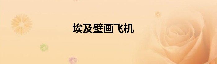 埃及壁畫飛機