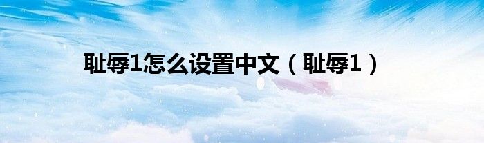 恥辱1怎么設(shè)置中文（恥辱1）