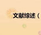 文獻(xiàn)綜述（說一說文獻(xiàn)綜述的簡(jiǎn)介）