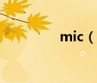 mic（說一說mic的簡(jiǎn)介）