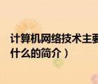 計算機(jī)網(wǎng)絡(luò)技術(shù)主要學(xué)什么（說一說計算機(jī)網(wǎng)絡(luò)技術(shù)主要學(xué)什么的簡介）