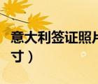 意大利簽證照片尺寸要求（意大利簽證照片尺寸）