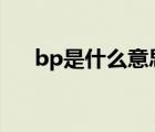 bp是什么意思（畢生知己是什么意思）