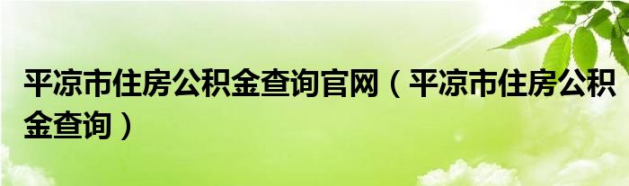 平?jīng)鍪凶》抗e金查詢官網(wǎng)（平?jīng)鍪凶》抗e金查詢）