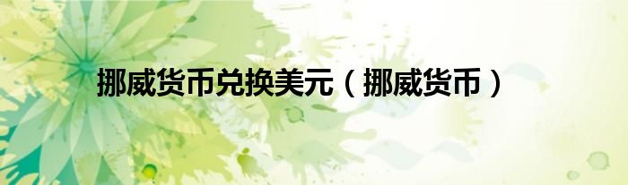 挪威貨幣兌換美元（挪威貨幣）