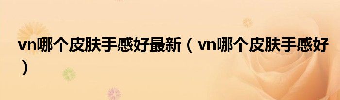 vn哪個(gè)皮膚手感好最新（vn哪個(gè)皮膚手感好）