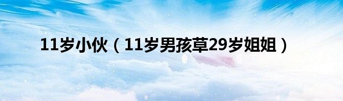 11歲小伙（11歲男孩草29歲姐姐）
