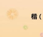 楷（說(shuō)一說(shuō)楷的簡(jiǎn)介）
