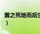 置之死地而后生（置之死地而后生是什么意思）
