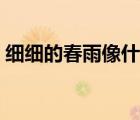 細(xì)細(xì)的春雨像什么似的（細(xì)細(xì)的春雨像什么）