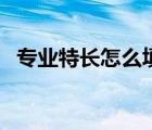專業(yè)特長怎么填寫范例（專業(yè)特長怎么填）