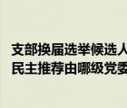 支部換屆選舉候選人初步人選民主推薦辦法（領(lǐng)導班子換屆 民主推薦由哪級黨委主持）