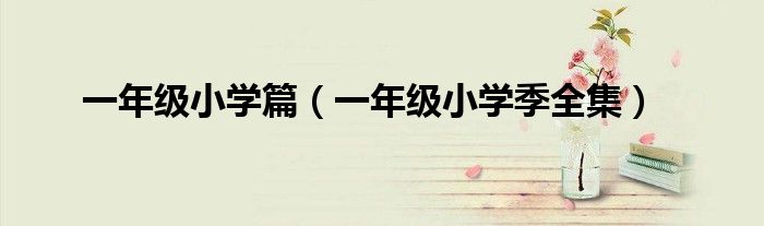 一年級小學(xué)篇（一年級小學(xué)季全集）