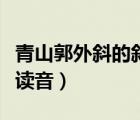 青山郭外斜的斜讀音及意思（青山郭外斜的斜讀音）