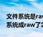 文件系統(tǒng)是raw無法提供驅(qū)動(dòng)器（u盤的文件系統(tǒng)成raw了怎么辦）