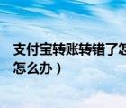 支付寶轉(zhuǎn)賬轉(zhuǎn)錯(cuò)了怎么辦有辦法挽回嗎（支付寶轉(zhuǎn)賬轉(zhuǎn)錯(cuò)了怎么辦）
