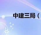 中建三局（說一說中建三局的簡介）