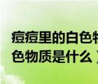 痘痘里的白色物質(zhì)是什么顯微鏡（痘痘里的白色物質(zhì)是什么）
