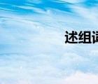 述組詞怎么組（述組詞）