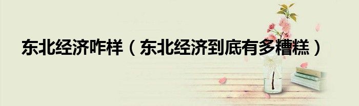 東北經(jīng)濟(jì)咋樣（東北經(jīng)濟(jì)到底有多糟糕）