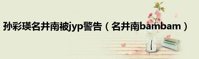 孫彩瑛名井南被jyp警告（名井南bambam）