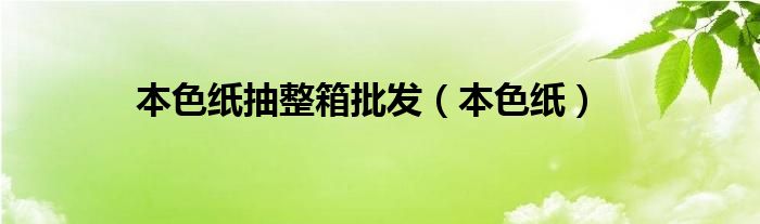 本色紙抽整箱批發(fā)（本色紙）