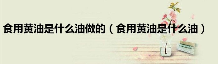 食用黃油是什么油做的（食用黃油是什么油）