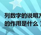 列數(shù)字的說明方法舉例子（列數(shù)字的說明方法的作用是什么）