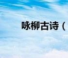 詠柳古詩（說一說詠柳古詩的簡介）