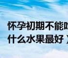 懷孕初期不能吃哪些食物和水果（懷孕初期吃什么水果最好）