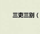 三吏三別（說一說三吏三別的簡(jiǎn)介）
