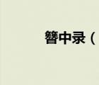 簪中錄（說一說簪中錄的簡(jiǎn)介）