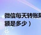微信每天轉(zhuǎn)賬限額是多少錢（微信每天轉(zhuǎn)賬限額是多少）