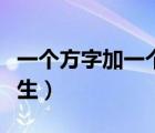 一個方字加一個生字念什么（一個方字旁加個生）