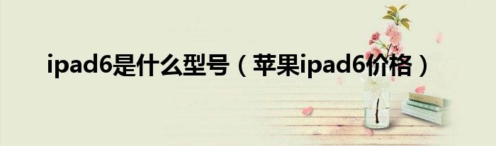 ipad6是什么型號(hào)（蘋果ipad6價(jià)格）