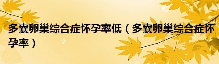 多囊卵巢綜合癥懷孕率低（多囊卵巢綜合癥懷孕率）