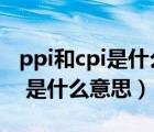 ppi和cpi是什么意思?。–PI PPI是代表什么 是什么意思）