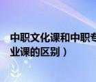 中職文化課和中職專業(yè)課的區(qū)別在哪（中職文化課和中職專業(yè)課的區(qū)別）