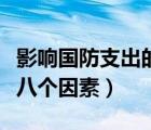 影響國(guó)防支出的因素主要包括（國(guó)防強(qiáng)固優(yōu)化八個(gè)因素）