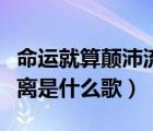 命運就算顛沛流離命運就算（命運就算顛沛流離是什么歌）